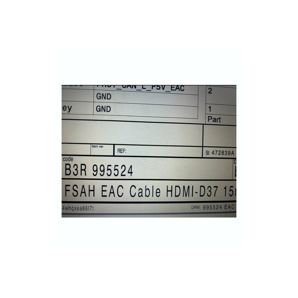 NSN FSAH EAC Cable HDMI-D37 15M 472839A for 5G Base Station No kia FSAH in Stock Fast Shipping