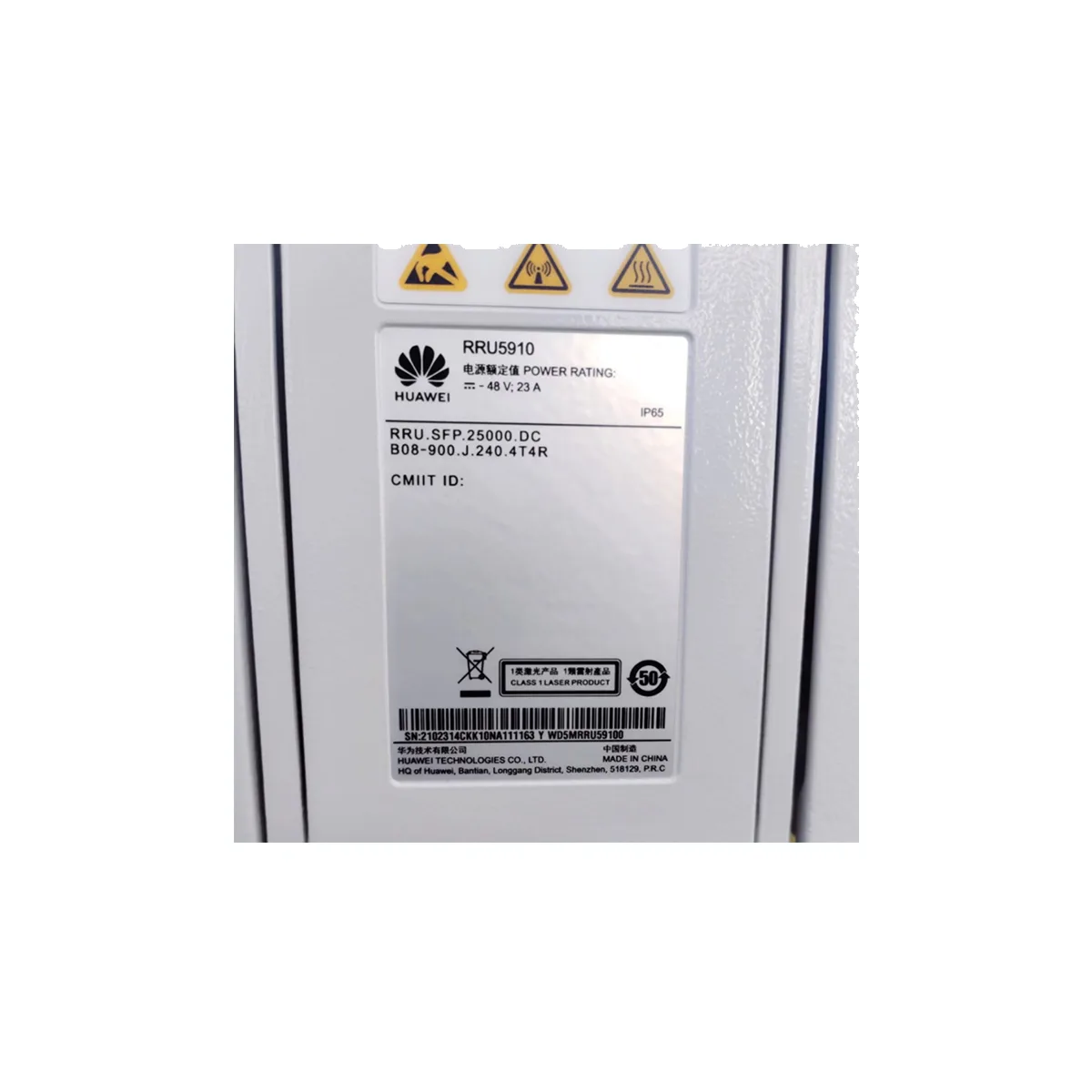 RRU5910 remote radio unit 900MHZ 4T4R 02314CKK