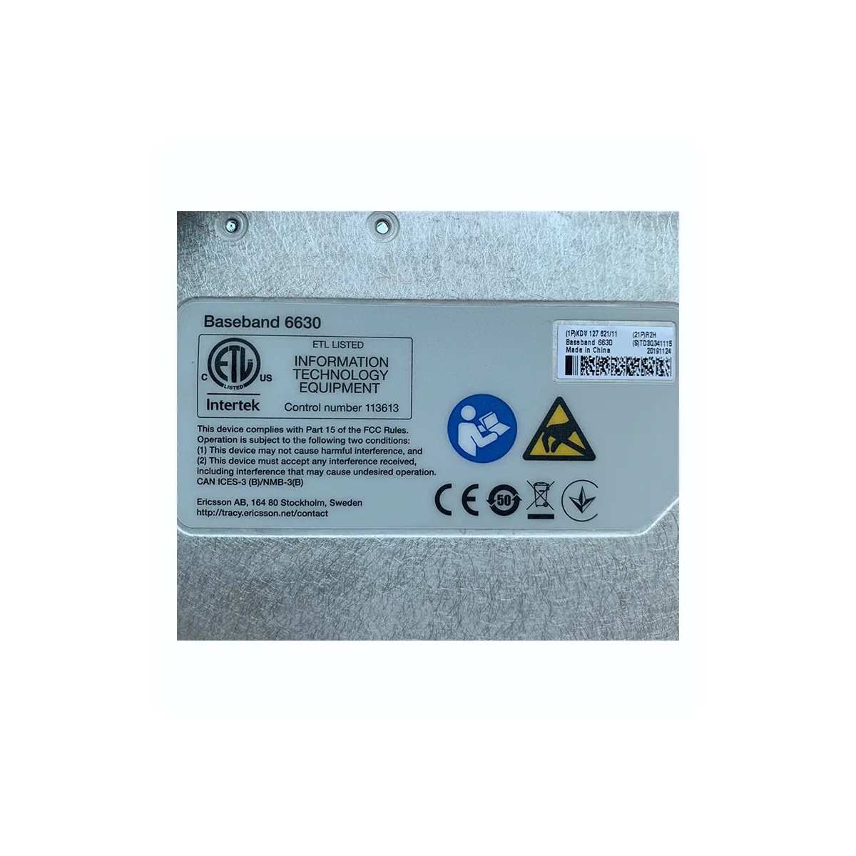 Ericsson Baseband6630 KDU137848/11 KDV 127621/11 Building Baseband Unit for 5G