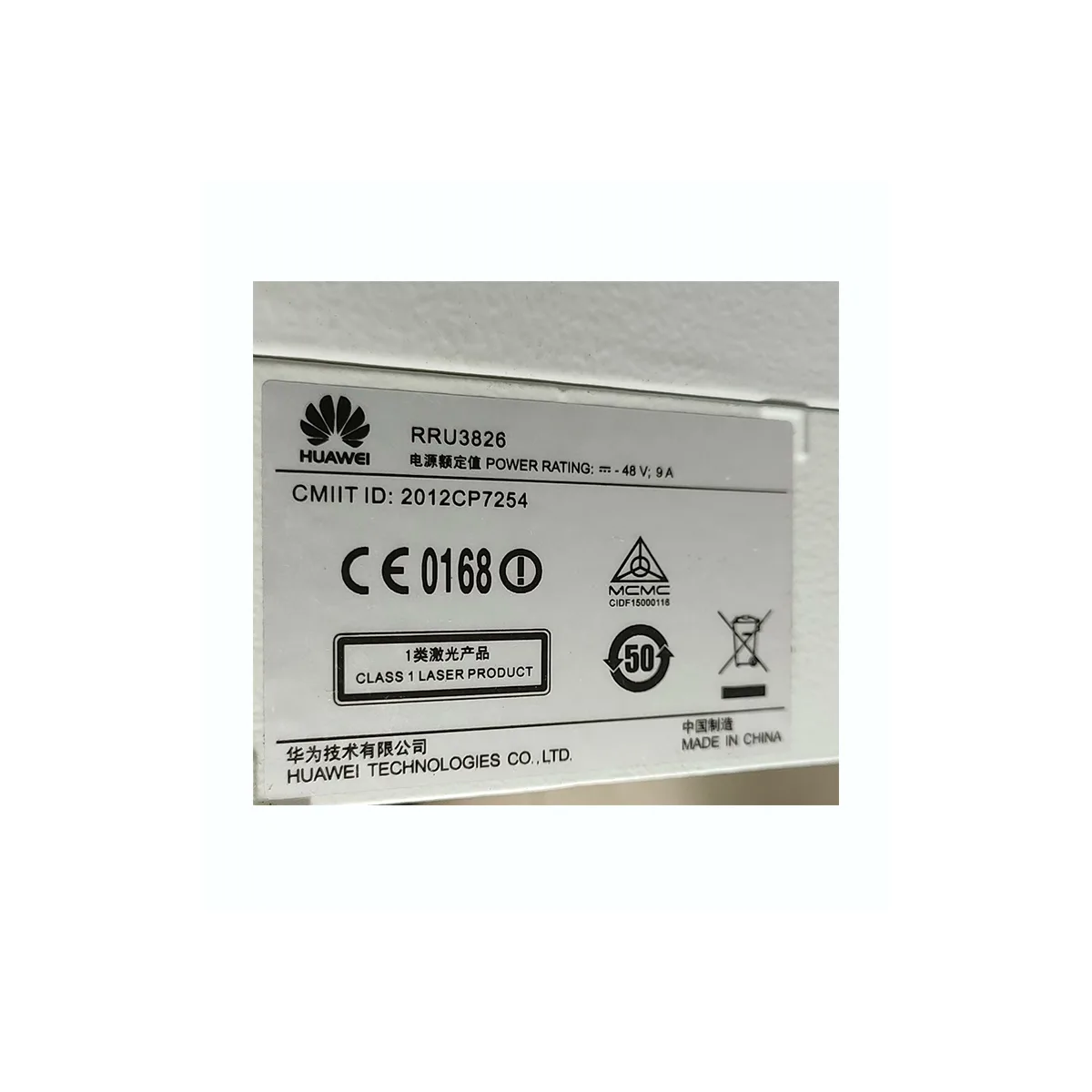 HUAWEI RRU3826 2100Mhz 2102310YSU/2102310XFC/2102310KKQ for Base Station New And Used