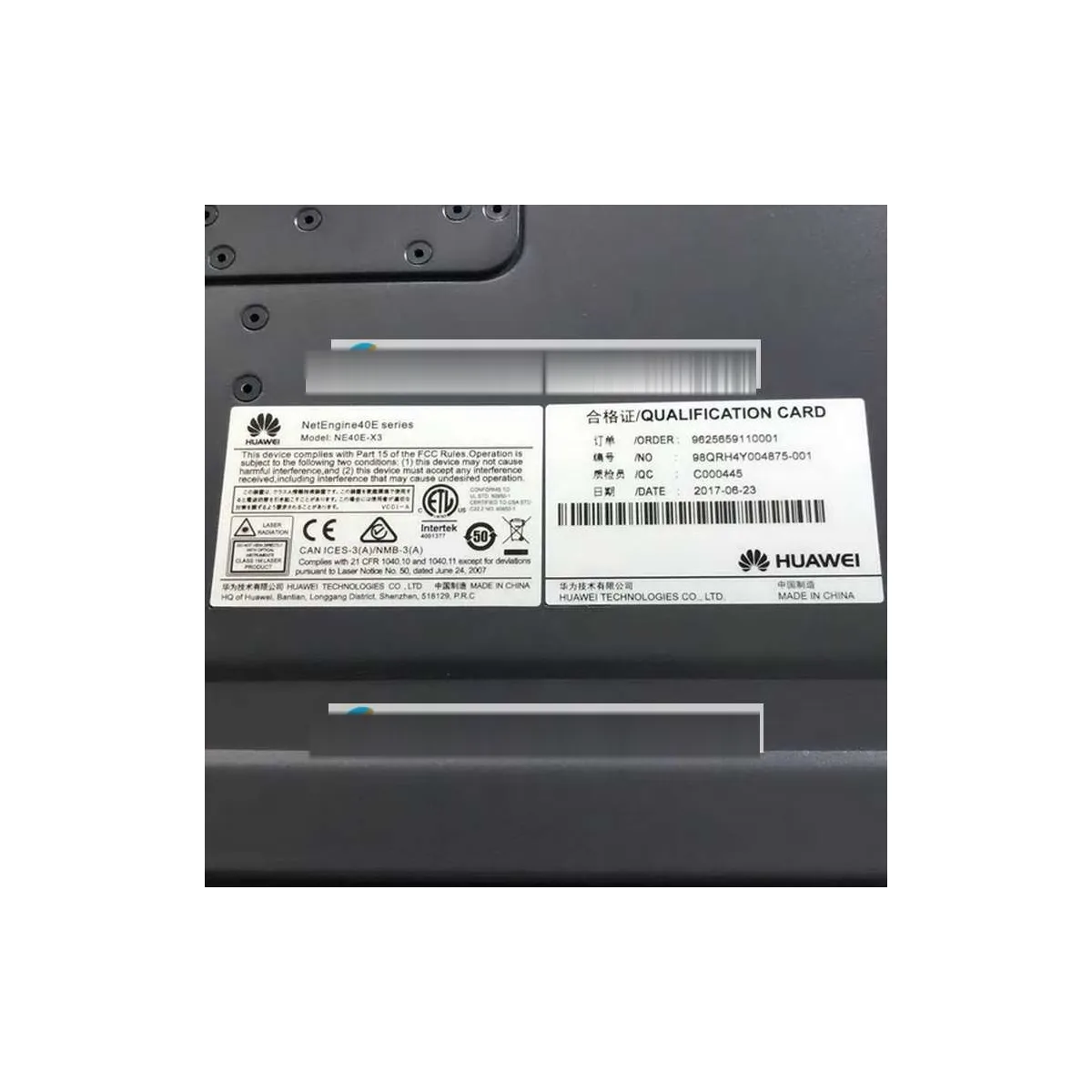 CR5B0BKP0370 02355250 Huawei NE40E-X3 Integrated AC Chassis Components