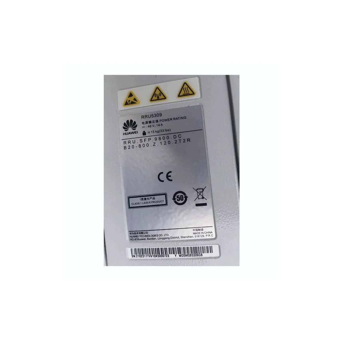 Original Huawei RRU5309 02311TVV WD5M085309GB Band20 800 MHz 2T2R